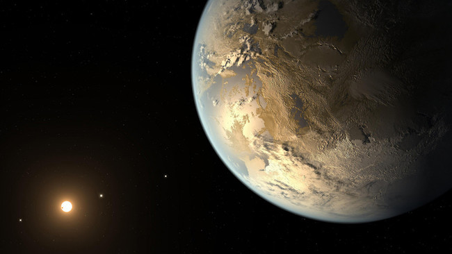 Ilustrasi Kepler 186f yang memiliki kemiripan dengan Bumi. Kredit: NASA/AMES/JPL/Caltech
