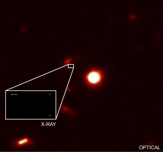 Penggabungan bintang neutron yang berhasil dipotret Teleskop Chandra. Kredit: I=Observatorium Chandra / NASA