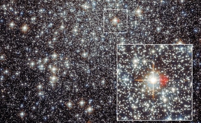 Nova kuno yang ditemukan di dekat pusat gugus bola M22. Kredit: ESA/Hubble and NASA, F Göttgens (IAG)