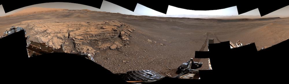 Foto panorama dari Teal Ridge, Mars. Kredit: Curiosity / NASA