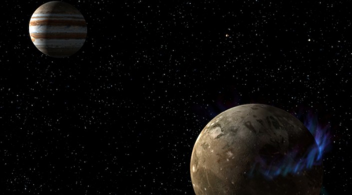 Ganymede dan Jupiter. Kreidt: NASA/ESA