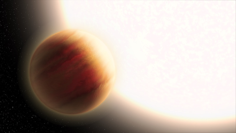 Ilustrasi eksoplanet WASP-79b. Kredit: NASA, ESA, dan L. Hustak (STScI)